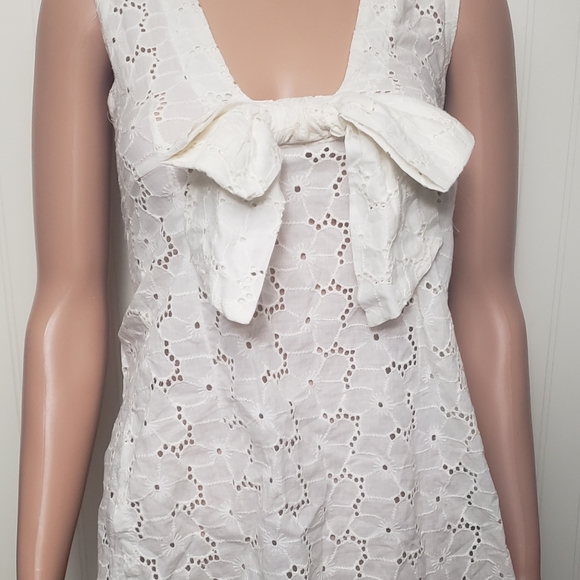 Sosi Boutique Ilaya White Kyla Eyelet Side Zip Tank- Sz XS - Picture 16 of 16